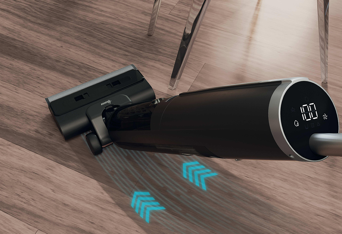 Απεικονίζεται σκούπισμα σε δάπεδο με βελάκια να δηλώνουν κίνηση.